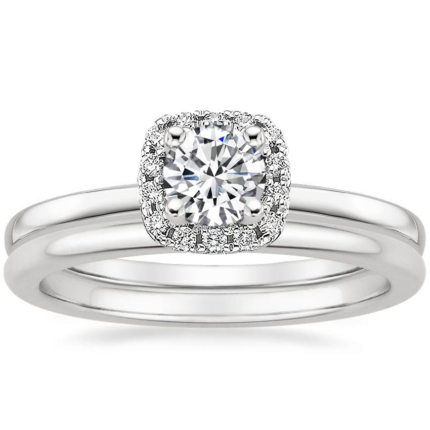 French halo hotsell engagement ring